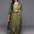 Stylish olive green viscose  embroidered kurta set with dupatta & pant