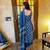 Elegant blue printed rayon kurta set with dupatta & pant