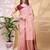 Babypink color weaving jacquard traditional saree with blouse piece