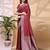 Maroon color weaving jacquard traditional saree with blouse piece