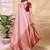 Babypink color weaving jacquard traditional saree with blouse piece