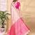 Babypink color weaving jacquard traditional saree with blouse piece