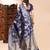 Blue color weaving jacquard traditional saree with blouse piece