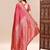 Gajari color weaving jacquard traditional saree with blouse piece