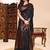 Black color weaving jacquard traditional saree with blouse piece