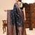 Black color weaving jacquard traditional saree with blouse piece