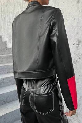 women's white lambskin leather biker jacket classic moto zip style stylish 2