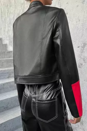 women's white lambskin leather biker jacket classic moto zip style stylish