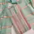 Elegant mint green striped embroidered kurta set with dupatta for women