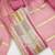 Elegant pink striped embroidered kurta set with dupatta for women