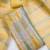 Elegant yellow striped embroidered kurta set with dupatta for women