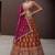 Awesome Rust Orange Hand Work Silk Bridal Lehenga Choli With Double Dupatta