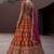 Awesome Rust Orange Hand Work Silk Bridal Lehenga Choli With Double Dupatta