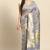 Banarasi silk blend saree in grey colour with meenakari work