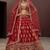 Royal Red Heavy Embroidered Silk Bridal Lehenga Choli With Double Dupatta