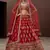 Royal Red Heavy Embroidered Silk Bridal Lehenga Choli With Double Dupatta