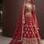 Royal Red Heavy Embroidered Silk Bridal Lehenga Choli With Double Dupatta