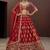 Royal Red Heavy Embroidered Silk Bridal Lehenga Choli With Double Dupatta