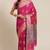Banarasi silk blend saree in rani pink colour with  zari boota work