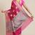 Banarasi silk blend saree in rani pink colour with  zari boota work