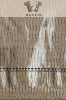 Banarasi silk blend saree in black colour with  zari boota work 5