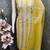 Elegant yellow striped embroidered kurta set with dupatta for women