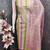 Elegant purple striped embroidered kurta set with dupatta for women