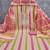 Elegant pink striped embroidered kurta set with dupatta for women