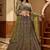 Excellent Olive Green Sequins Net Bridal Lehenga Choli With Dupatta
