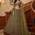 Excellent Olive Green Sequins Net Bridal Lehenga Choli With Dupatta