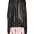 Women’s black leather jacket zip-up lightweight casual bomber style
