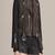 Women’s two-tone biker jacket  brown & black leather zip front style