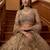 Grand Beige Zari Embroidery Net Sangeet Wear Lehenga Choli With Dupatta