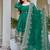 Gorgeous Green Sequins Silk Mehendi Wear Anarkali Pant Suit