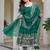 Gorgeous Green Sequins Silk Mehendi Wear Anarkali Pant Suit