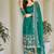 Gorgeous Green Sequins Silk Mehendi Wear Anarkali Pant Suit