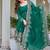 Gorgeous Green Sequins Silk Mehendi Wear Anarkali Pant Suit