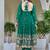 Gorgeous Green Sequins Silk Mehendi Wear Anarkali Pant Suit