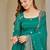 Gorgeous Green Sequins Silk Mehendi Wear Anarkali Pant Suit