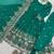 Gorgeous Green Sequins Silk Mehendi Wear Anarkali Pant Suit