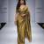 Olive green silk saree set