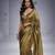 Olive green silk saree set