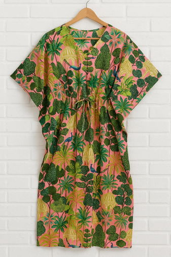 Cotton printed kaftan