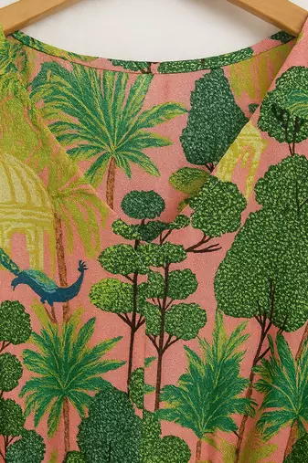 Cotton printed kaftan