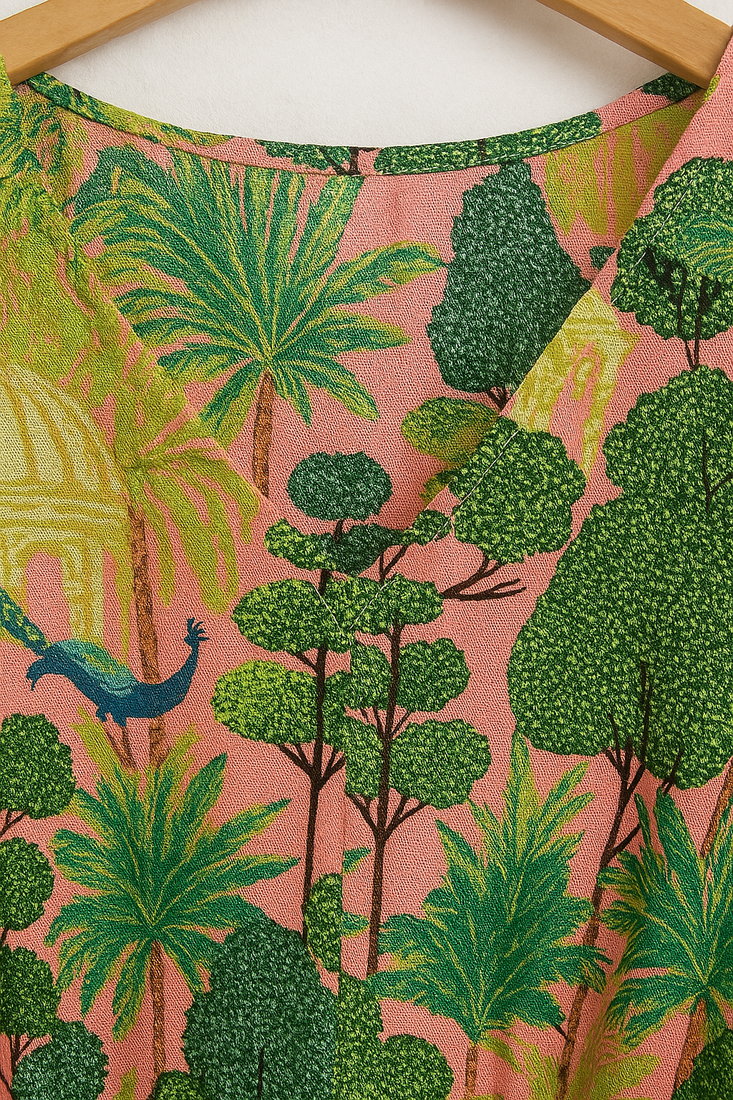 Cotton printed kaftan