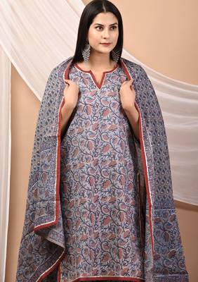 Grey cotton sharara set 3