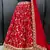 Eilara Women's Machine Red Georgette Embroidered Lehenga Choli