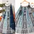 Eilara Women's Navy sky blue dual tone zari embroidered lehenga set