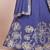 Eilara Women's Steel blue sequined lehenga choli with dupatta