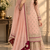 charming light peach georgette embroidered suit
